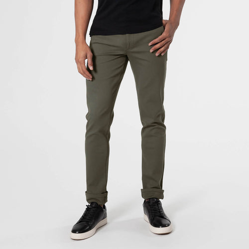 Military Green Slim Comfort Knit Chino Pant