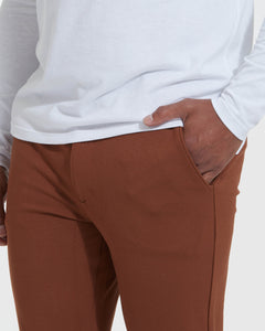 True ClassicSuede Brown Slim Comfort Knit Chino Pant