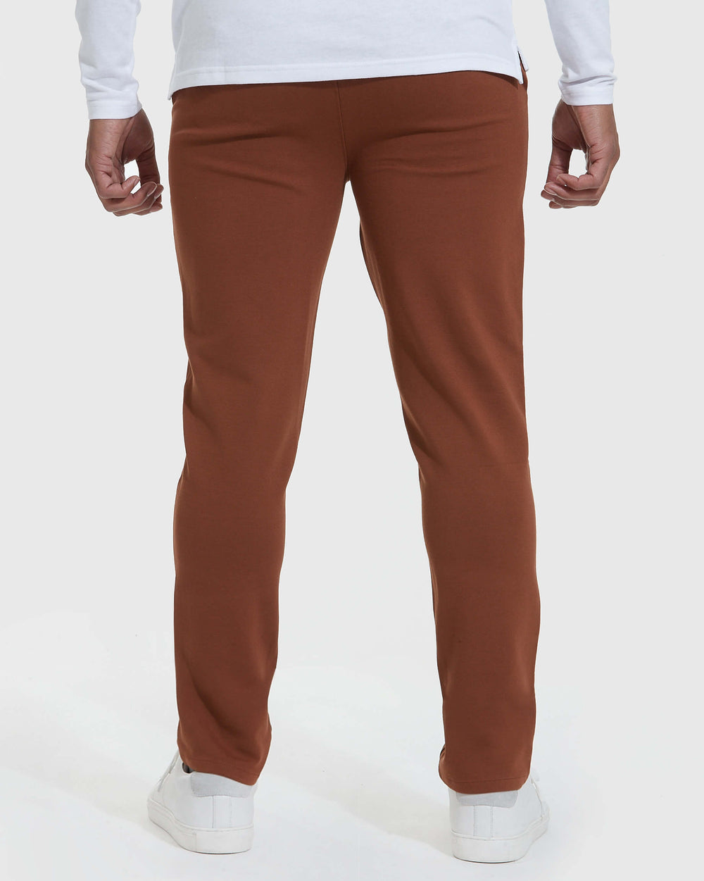 Suede Brown Slim Comfort Knit Chino Pant