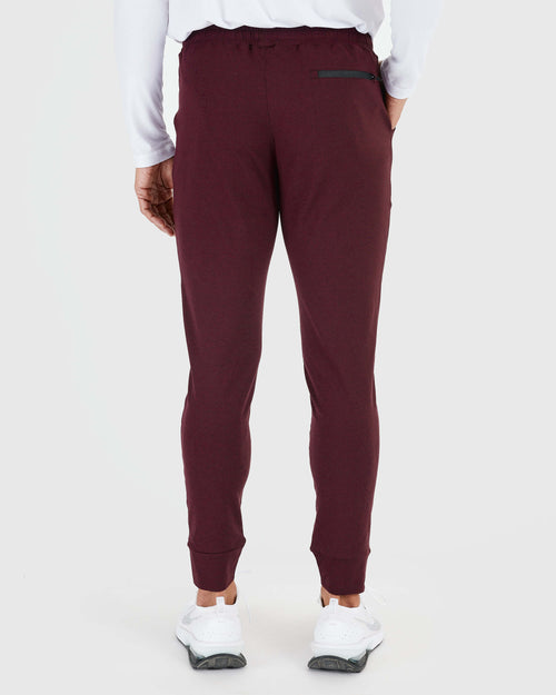 Dark Heather Burgundy Active Joggers