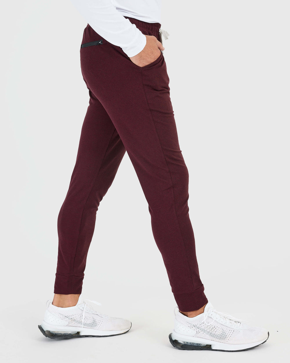 Dark Heather Burgundy Active Joggers