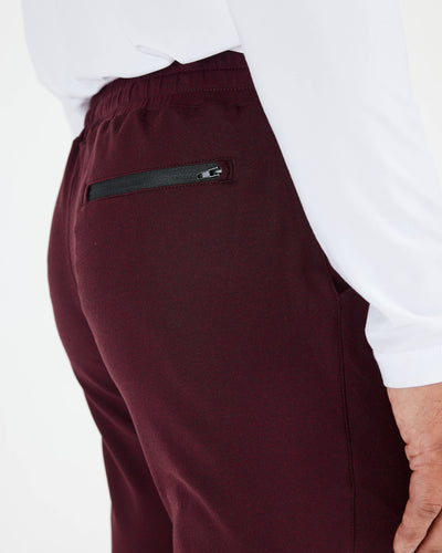Active Joggers - Dark Heather Burgundy