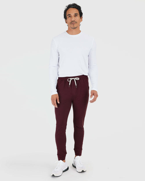 Dark Heather Burgundy Active Joggers