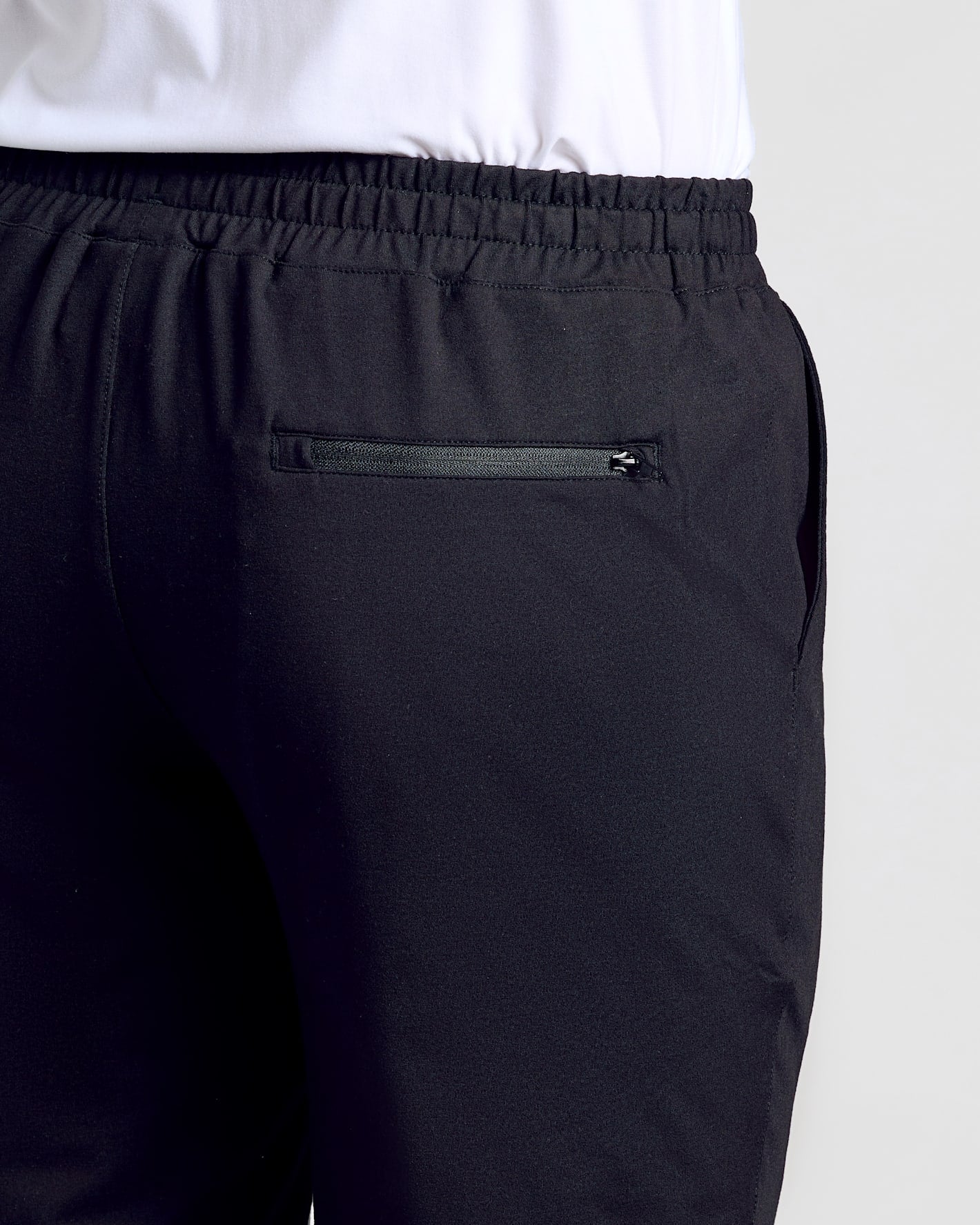 All Black Active Joggers 3-Pack with elastic waistband and zip pocket.