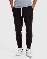 Jogginghose aus French Terry in Schwarz