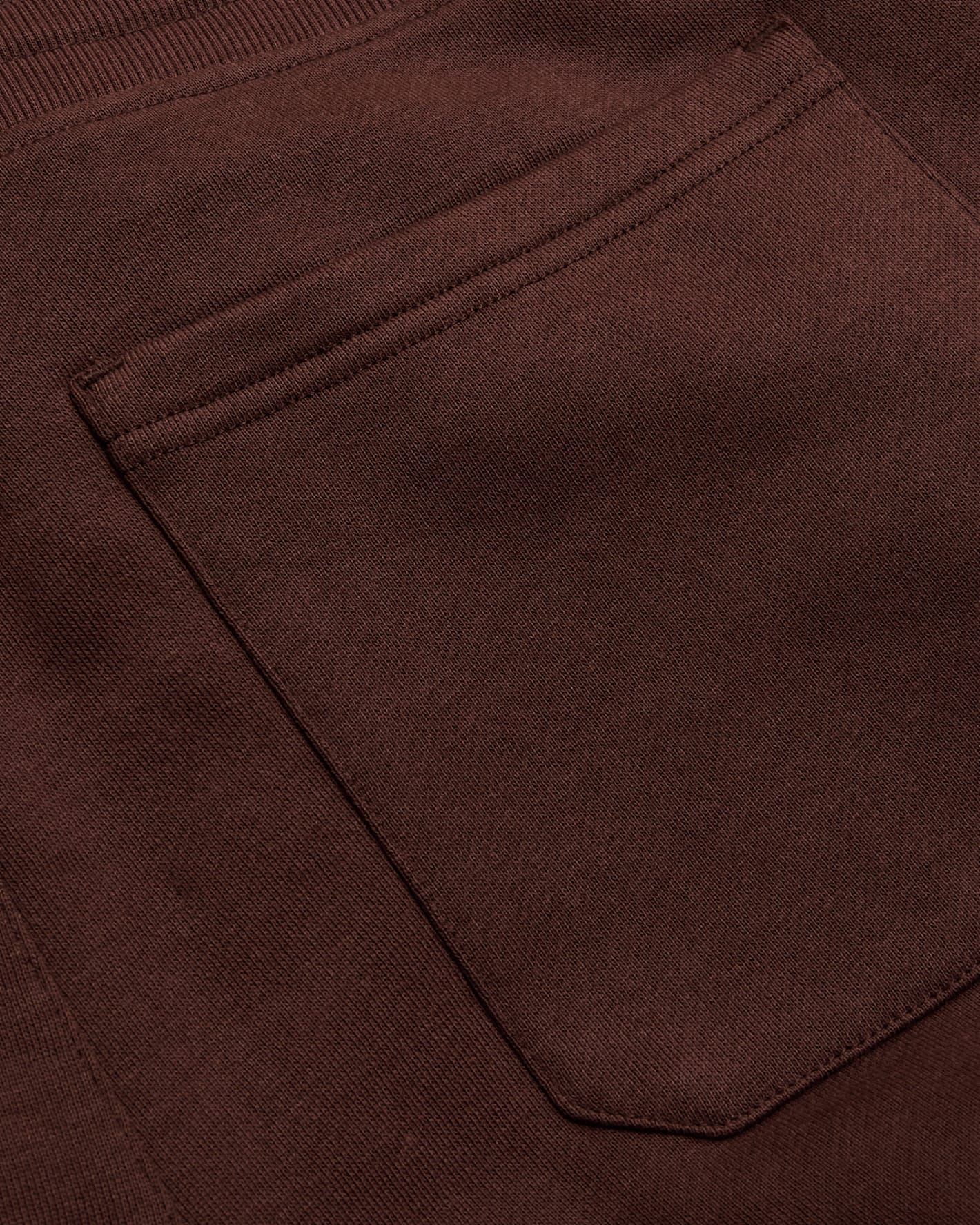 Carob Half Zip Fleece Sweatshirt & Jogger pocket detail.