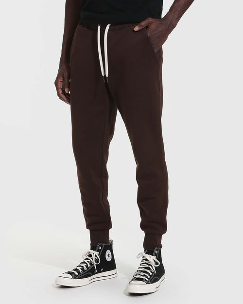 Dark Oak Fleece French Terry Joggers