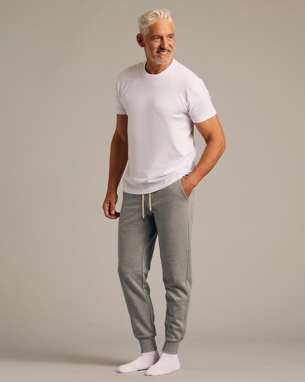 Medium Heather Gray Fleece French Terry Joggers