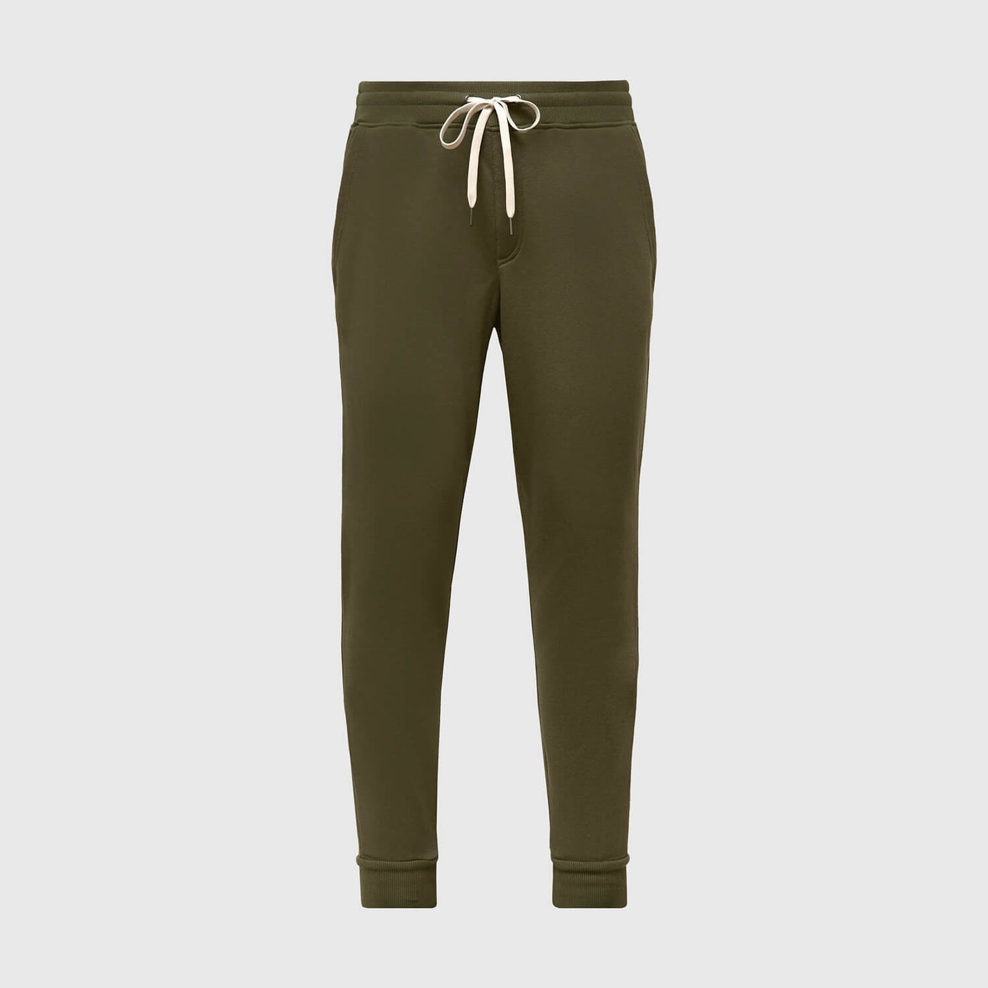 Military Green Fleece French Terry Joggers