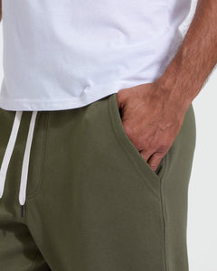 True ClassicMilitary Green Fleece French Terry Joggers