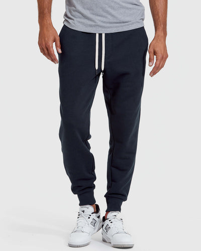 Navy Pullover Fleece Crew & Jogger Set