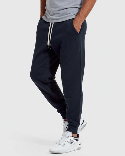 Lot de 2 sweats à capuche et joggings en polaire bleu marine Set