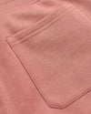 Rose Fleece French Terry Joggers with patch pocket detail.