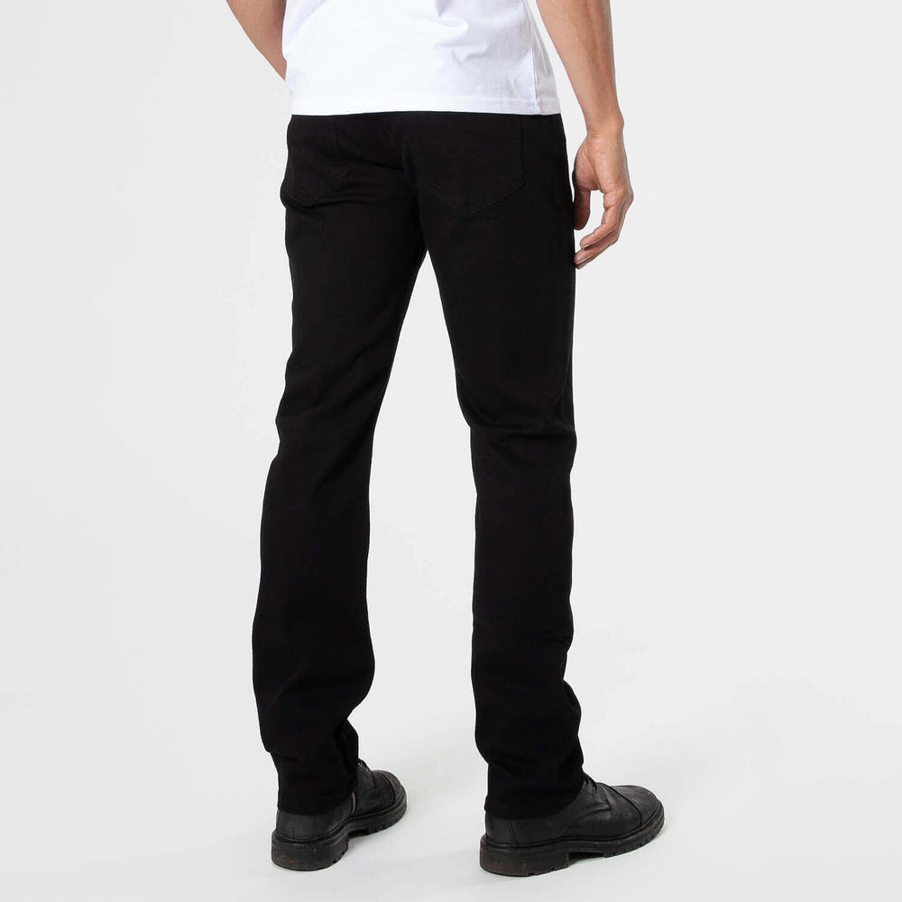 Black Wash Straight Comfort Jeans