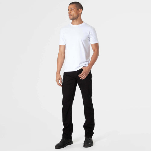 Black Wash Straight Comfort Jeans