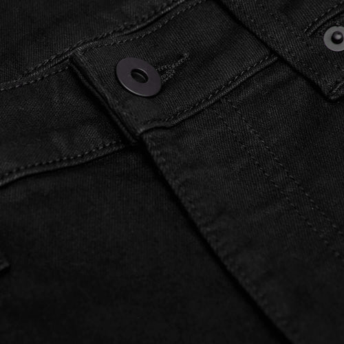 Black Wash Straight Comfort Jeans