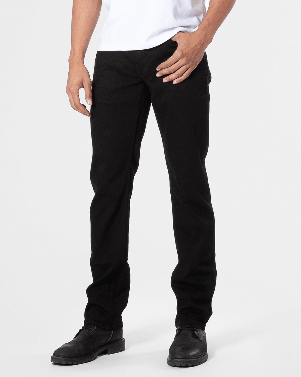 Black Wash Straight Comfort Jeans