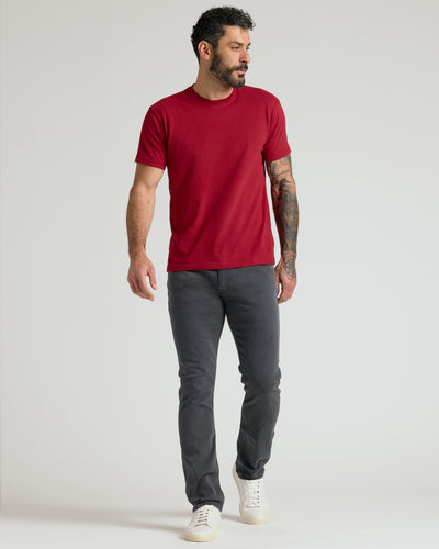 Straight High-Stretch Jeans - Gray Wash