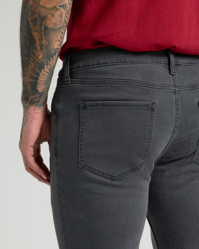 Straight High-Stretch Jeans - Gray Wash