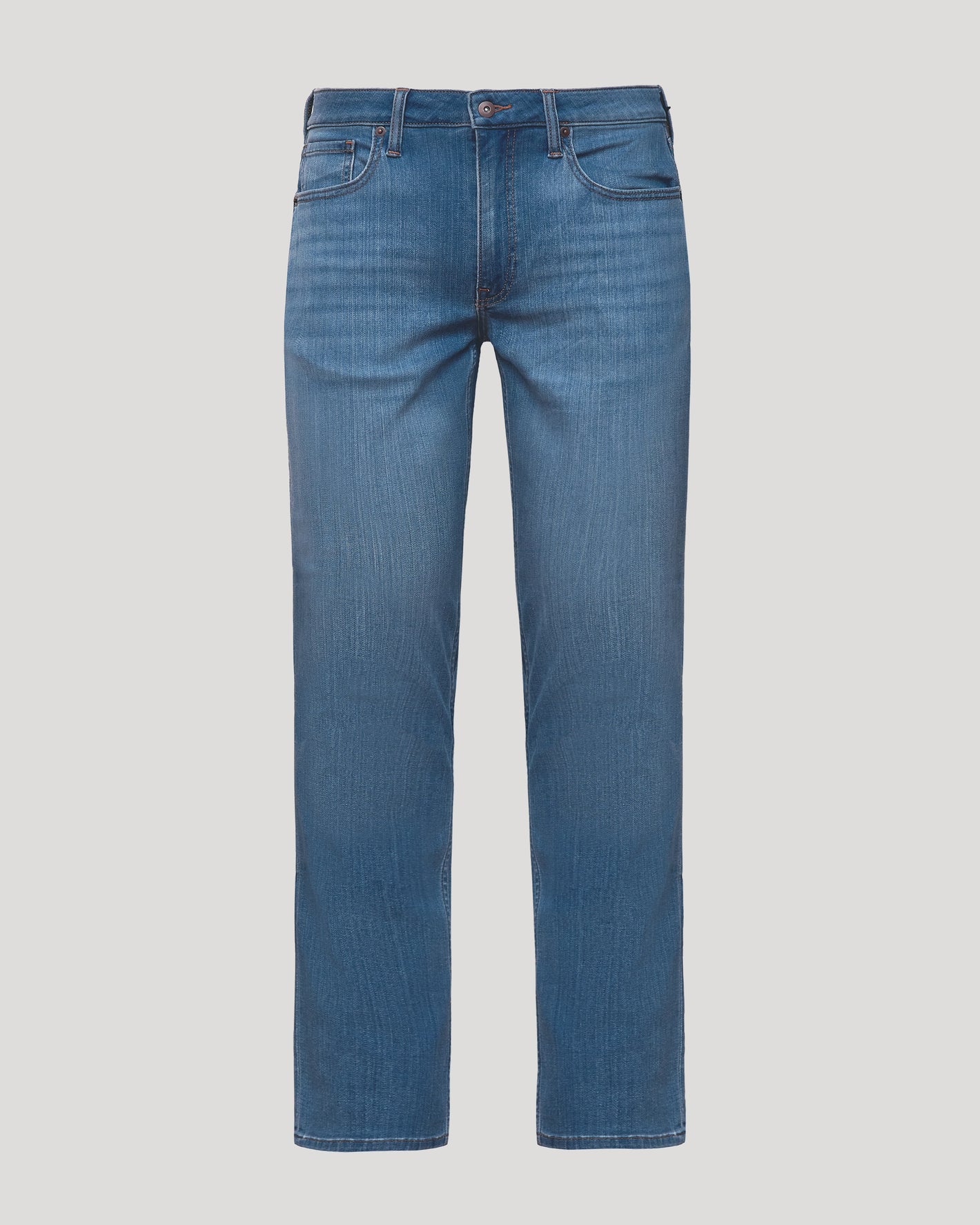 Medium Indigo Wash Straight Comfort Stretch Jeans