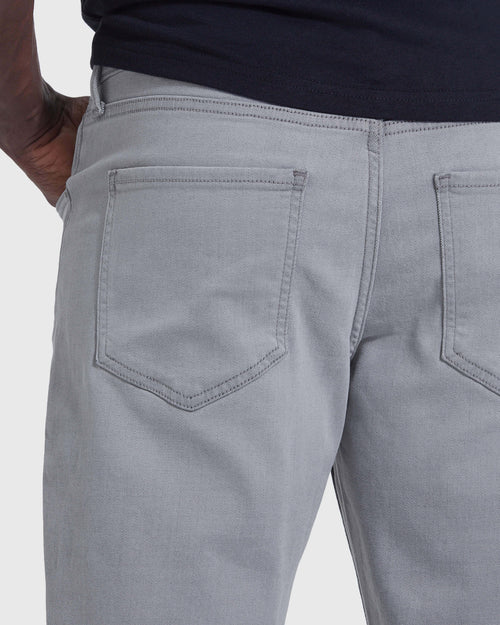 Medium Gray Wash Straight Comfort Jeans