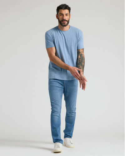 Straight High-Stretch Jeans - Medium Indigo Wash