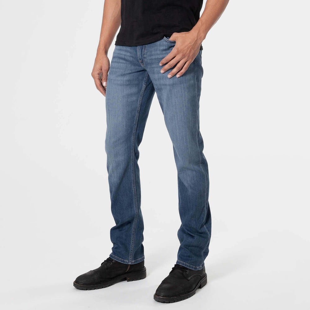 Medium indigo Wash Straight Comfort Jeans