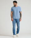 Medium Indigo Wash Straight Comfort Stretch Jeans