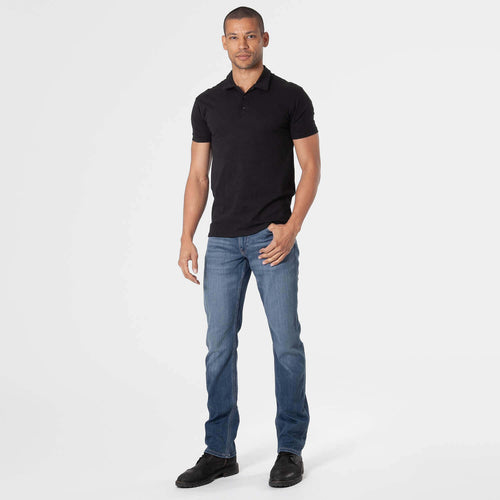 Medium indigo Wash Straight Comfort Jeans