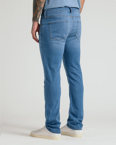 Straight High-Stretch Jeans - Medium Indigo Wash