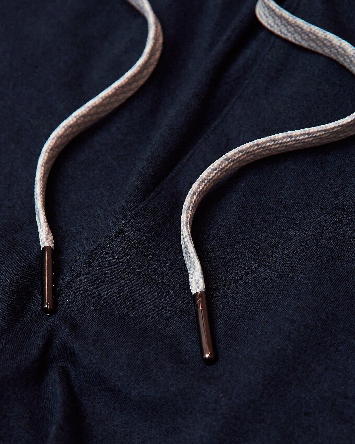 Heather Navy Active Comfort Straight Leg Pant with off-white drawcords.