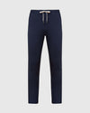 Heather Navy Active Comfort Straight Leg Pant with elastic waistband and pockets.