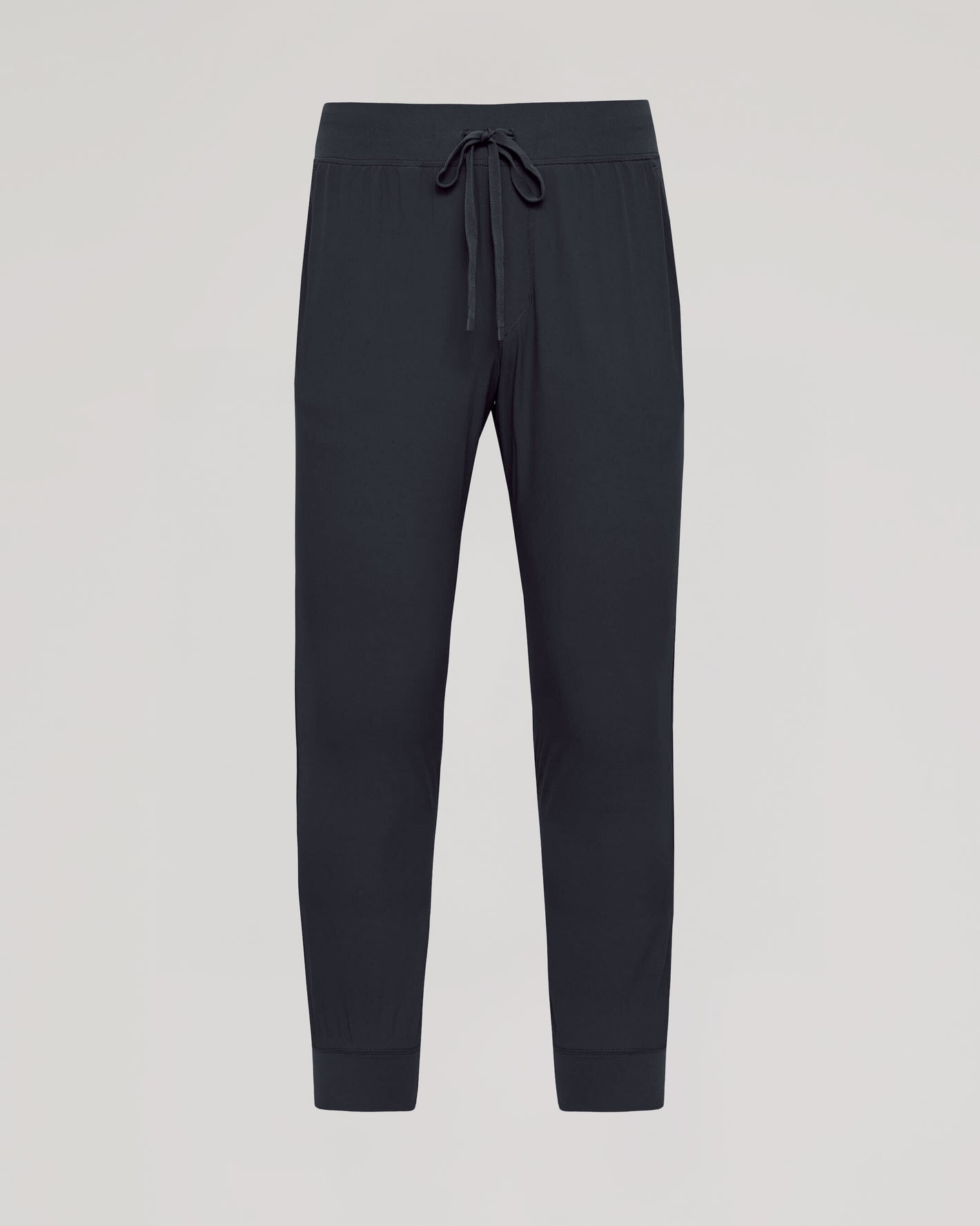 Black Active Training Joggers with elastic waistband and ribbed ankle cuffs.