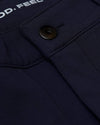 Navy Commuter Pants with flap pocket and OD.FEEL. waistband detail.