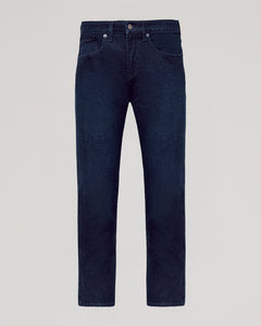 True ClassicIndigo Rinse Straight Authentic Denim Jeans, classic five-pocket, straight-leg design.