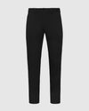 Black Slim Twill Chino Pant, front view against light gray background.