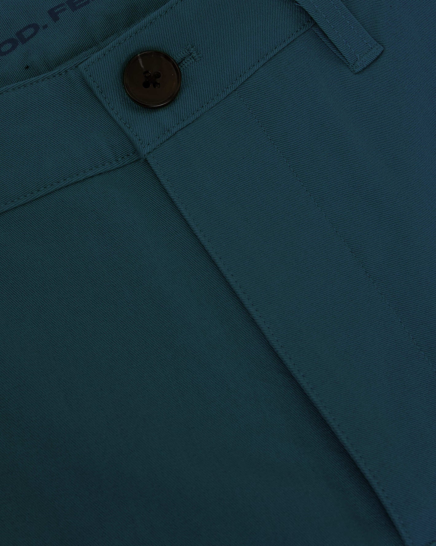 Centurion Slim Twill Chino Pant waistband and fly details.