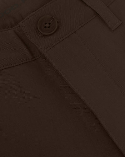 Straight Twill Chino Pants - Dark Oak