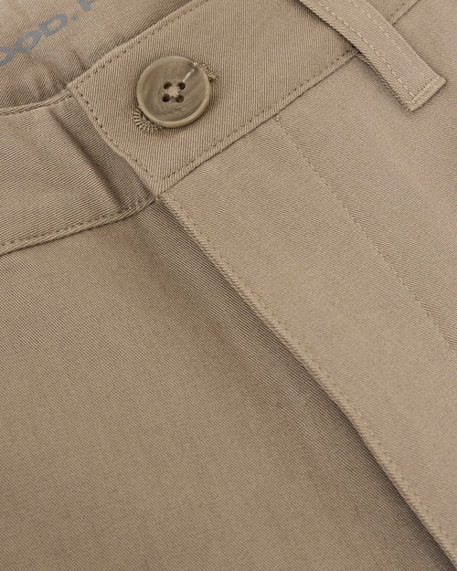 Khaki Straight Twill Chino Pant