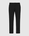 Black Straight Twill Chino Pant with belt loops and button-zip closure.