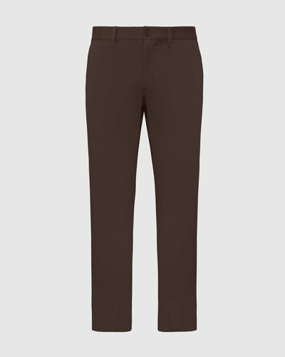 Straight Twill Chino Pants - Dark Oak