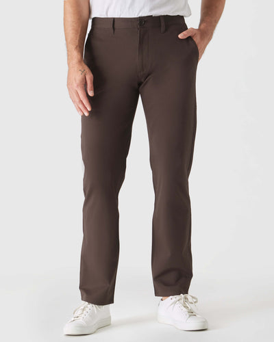 Straight Twill Chino Pants - Dark Oak