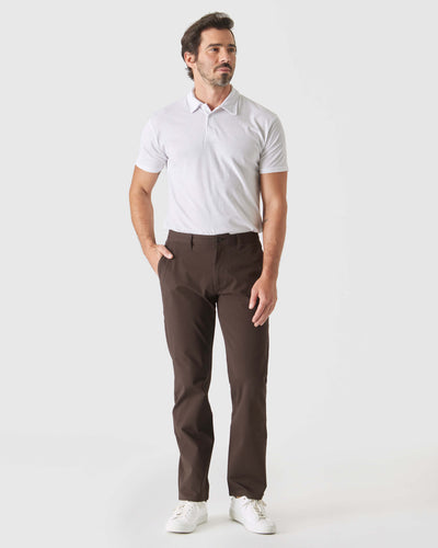 Straight Twill Chino Pants - Dark Oak