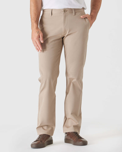Straight Twill Chino Pants - Khaki