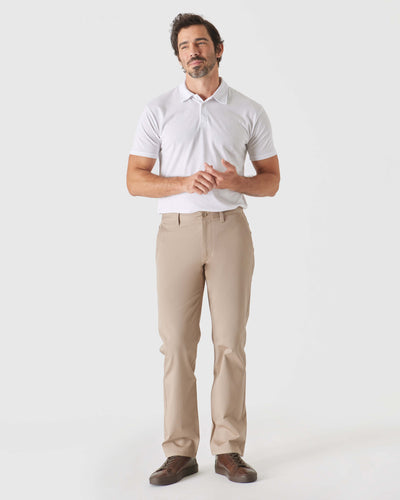 Straight Twill Chino Pants - Khaki