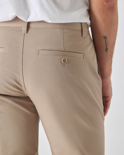 Straight Twill Chino Pants - Khaki