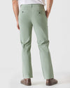 Meadow Straight Twill Chino Pant, back view, light sage-green.