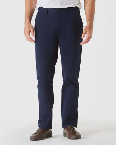 Straight Twill Chino Pants - Navy