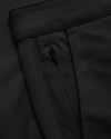Black Straight Chino Pants 2.0 with zip pocket and textured knit fabric.
