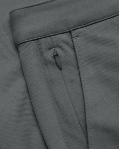 True ClassicClose-up of waistband on Navy & Carbon Straight Chino Pants, showing zip pocket.